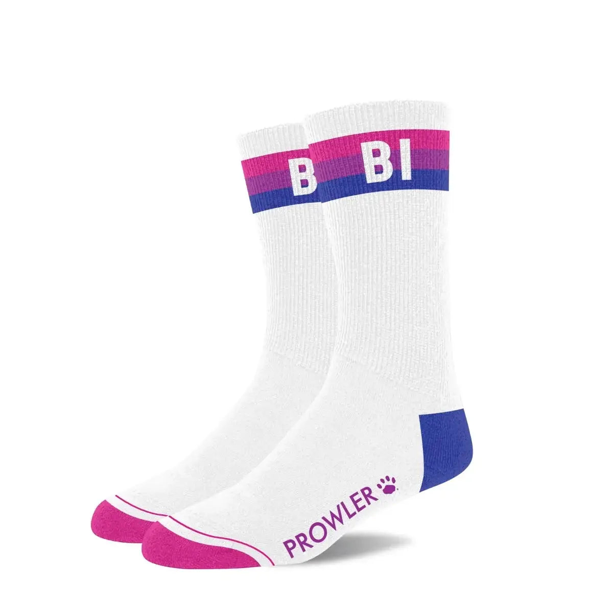 Prowler Red Statement Socks - Crew with Playful Stripes Bi
