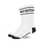 Prowler Red Statement Socks - Crew with Playful Stripes Butch