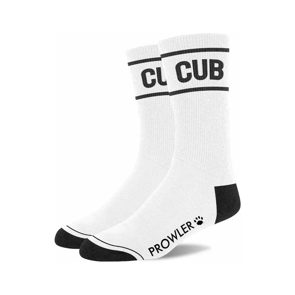 Prowler Red Statement Socks - Crew with Playful Stripes Cub