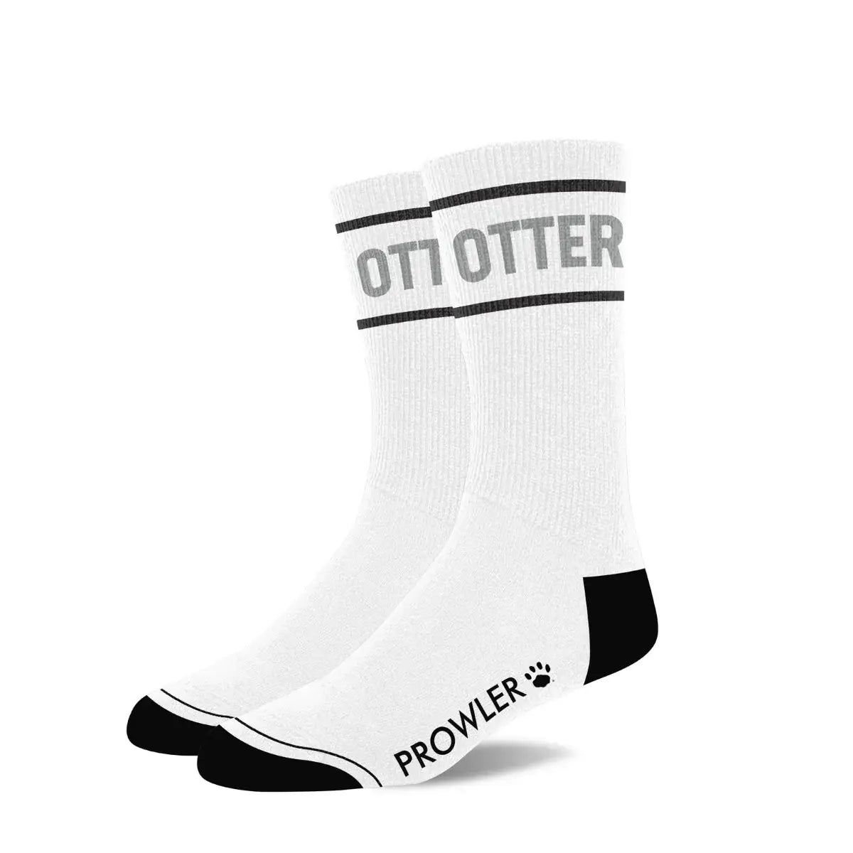 Prowler Red Statement Socks - Crew with Playful Stripes Otter