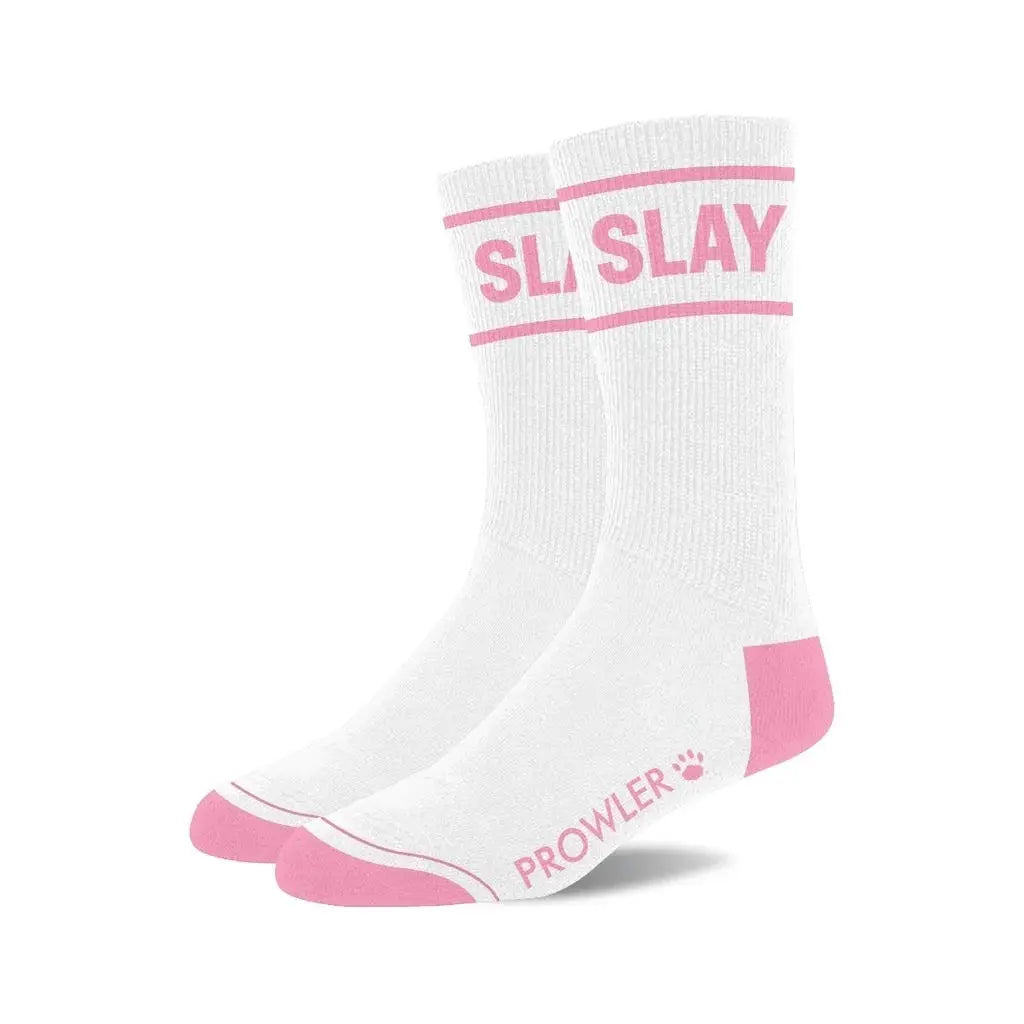 Prowler Red Statement Socks - Crew with Playful Stripes Slay