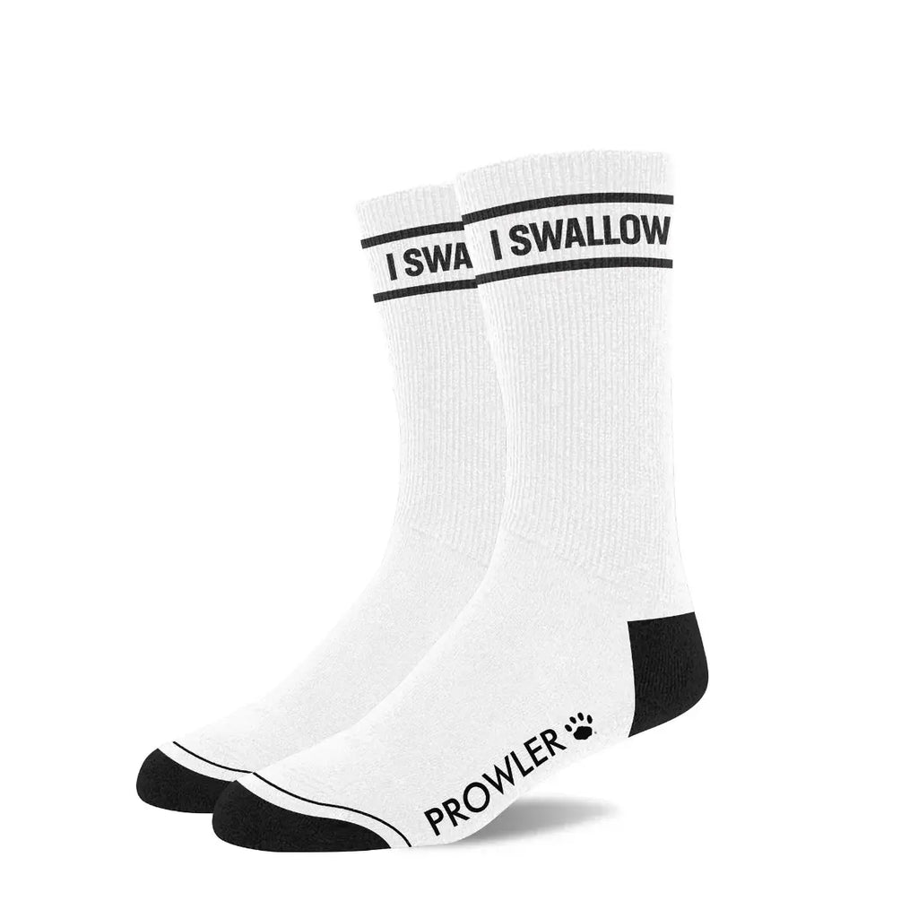 Prowler Red Statement Socks - Crew with Playful Stripes Swallow