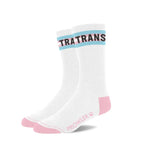 Prowler Red Statement Socks - Crew with Playful Stripes Trans