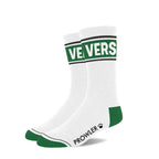 Prowler Red Statement Socks - Crew with Playful Stripes Vers