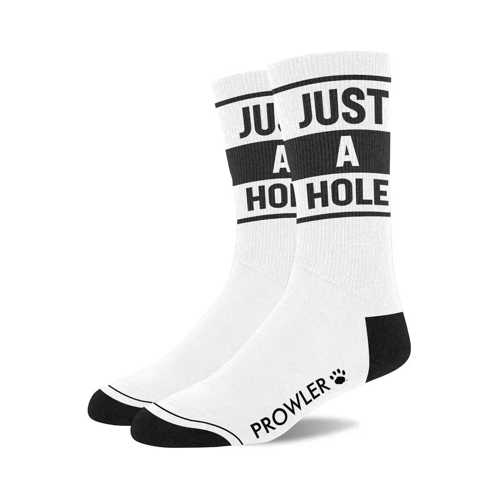 Just A Hole Prowler Red Statement Socks
