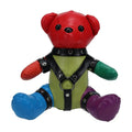 Rainbow Bear Plushie in Black Harness - Rolik®