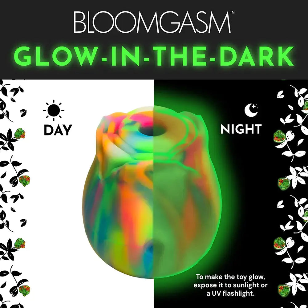 Bloomgasm™ Glow Rose Glow - in - the - Dark Clitoral Stimulator - Rolik®