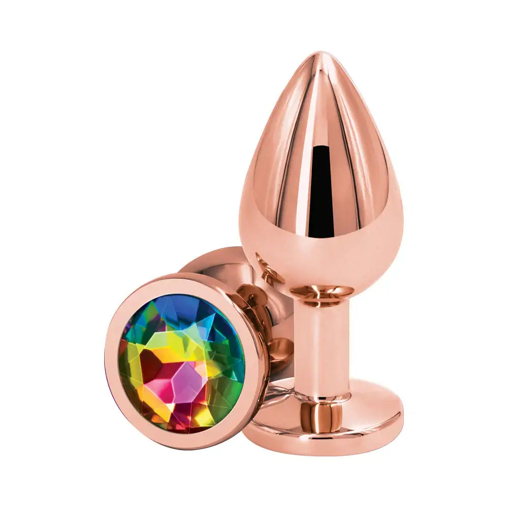 Rear Assets Rose Gold Butt Plug - Medium / Rainbow