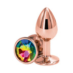 Rear Assets Rose Gold Butt Plug - Small / Rainbow