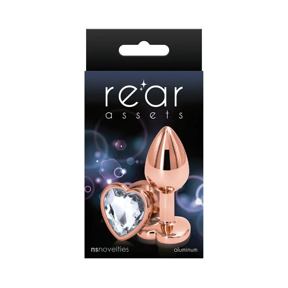 Rear Assets Rose Gold Heart Butt Plug