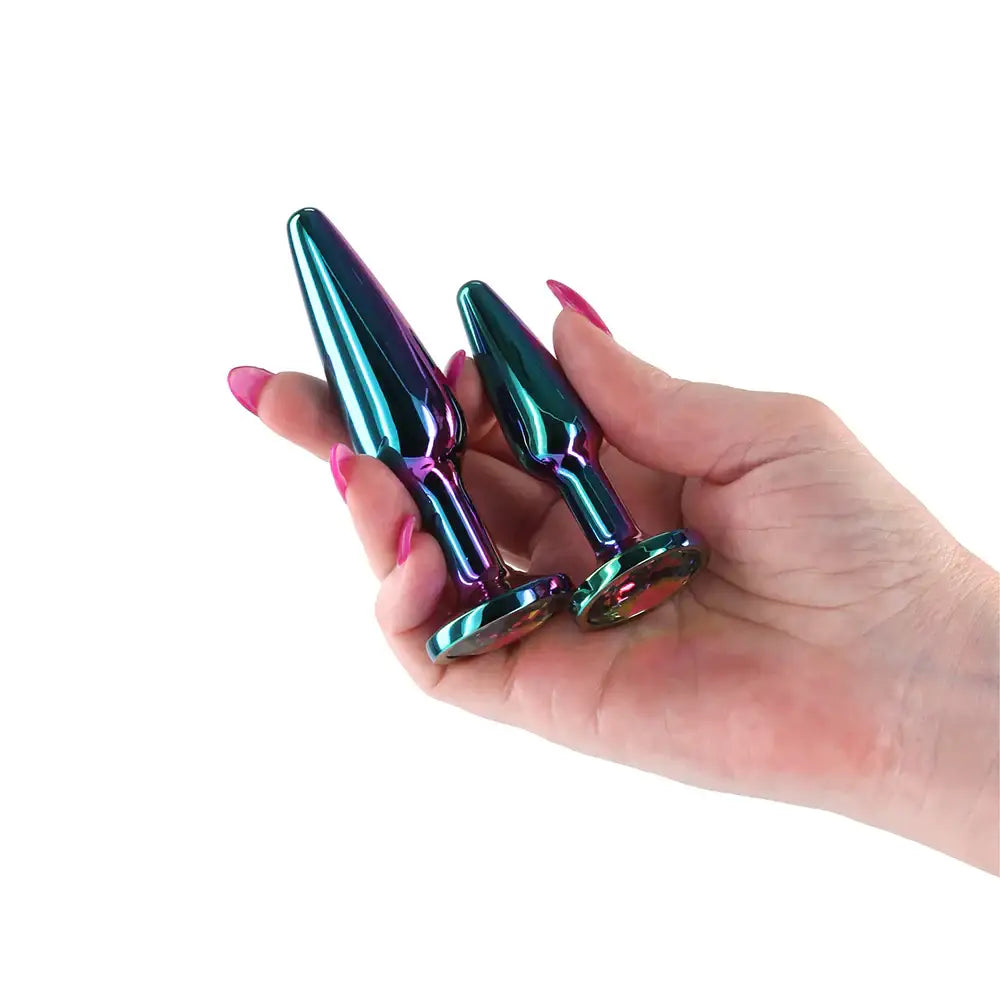 Rear Assets Tapered Plug - Multicolor / Small & Medium Set - Butt