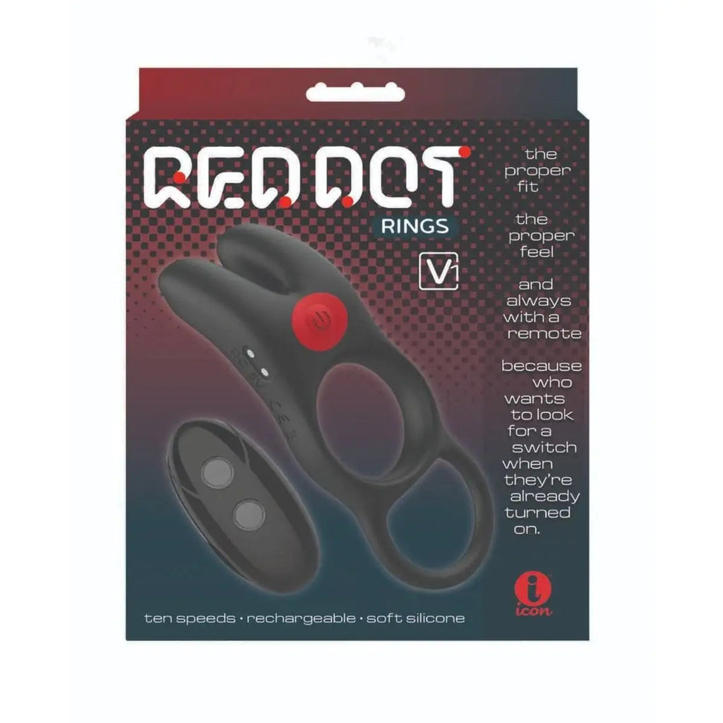 Red Dot Vibrating C - Ring v1 with Remote - Rolik®