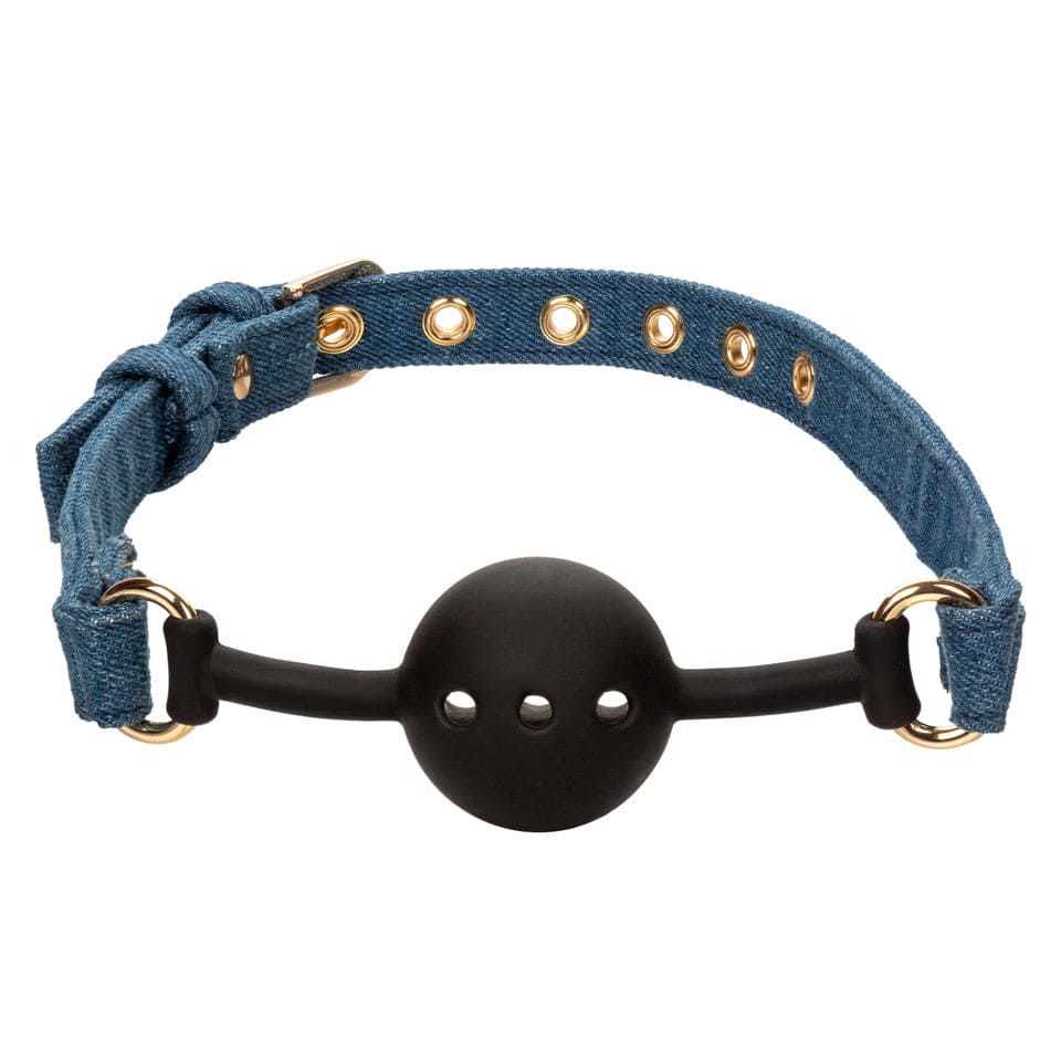 Ride 'em™ Premium Denim Collection Ball Gag - Rolik®