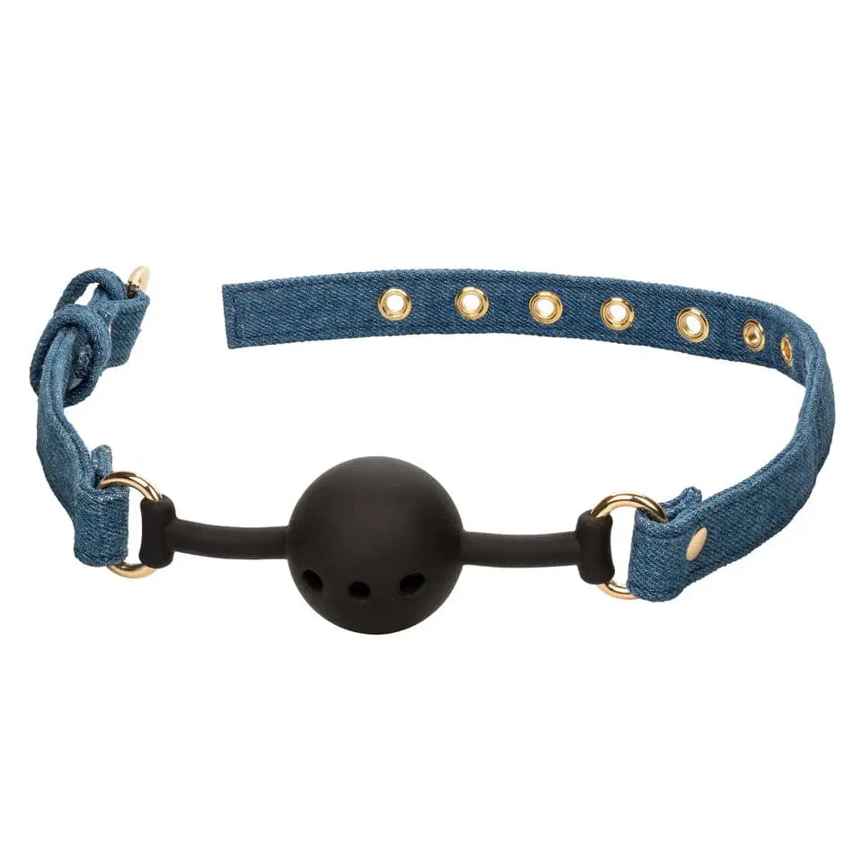 Ride 'em™ Premium Denim Collection Ball Gag - Rolik®