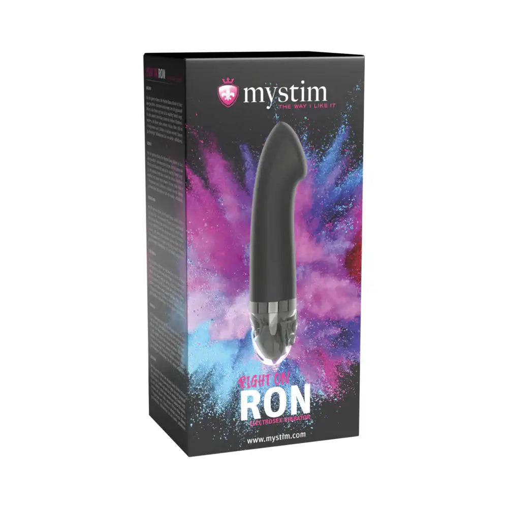 Right on Ron G Spot eStim Vibrator Black