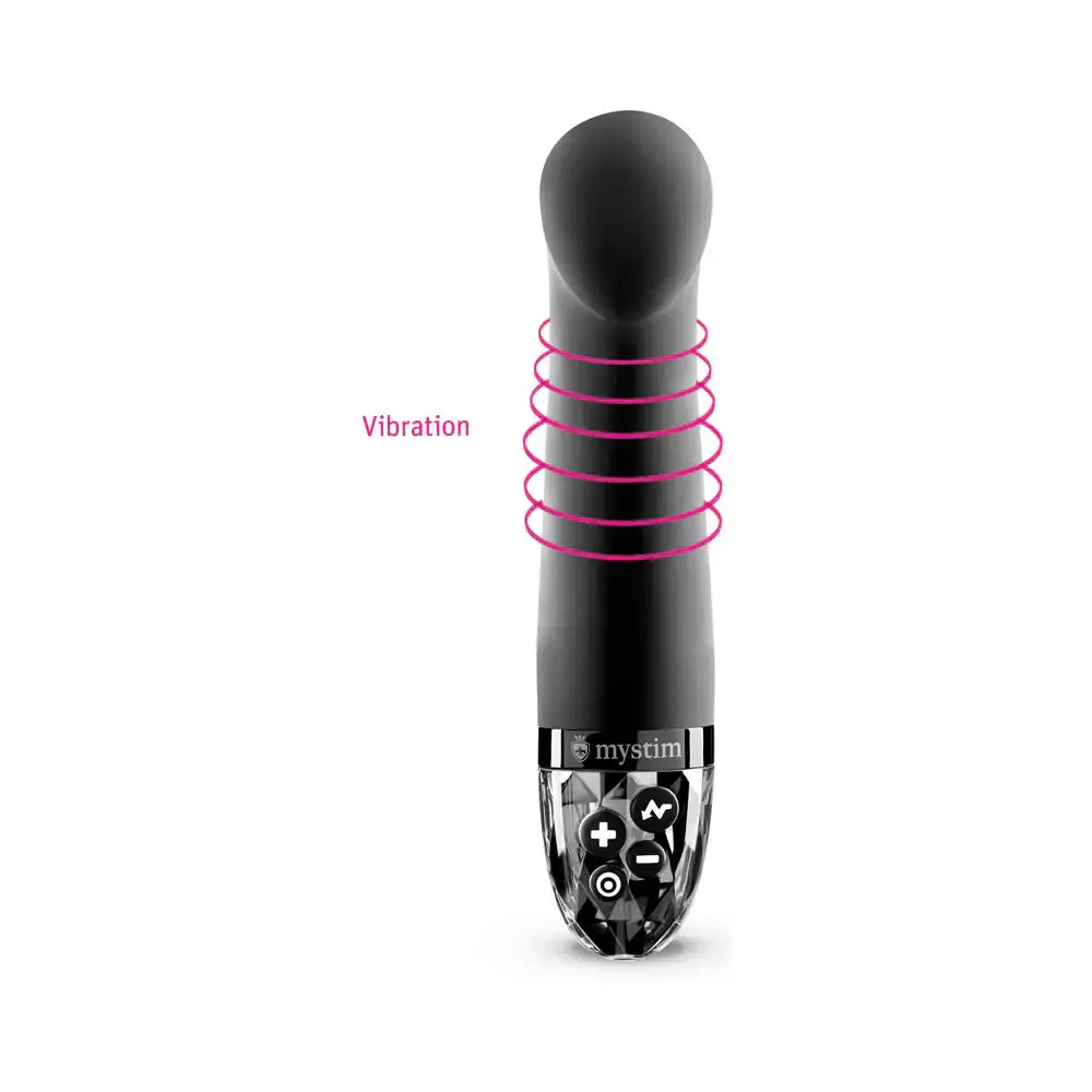 Right on Ron G Spot eStim Vibrator Black