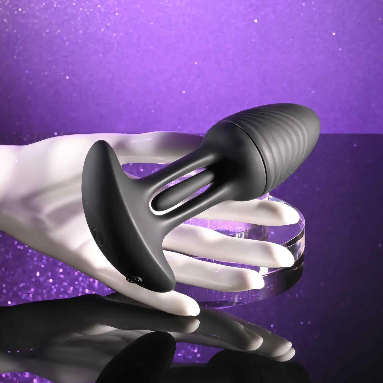 Black Rim Shot Remote Flickering and Vibrating Plug