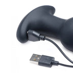 Rimmers™ Gyro - M 10X Curved Rimming Plug With Remote - Black - Butt