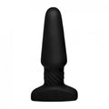 Rimmers™ Slim R Smooth Rimming Plug w/Remote - Black - Butt