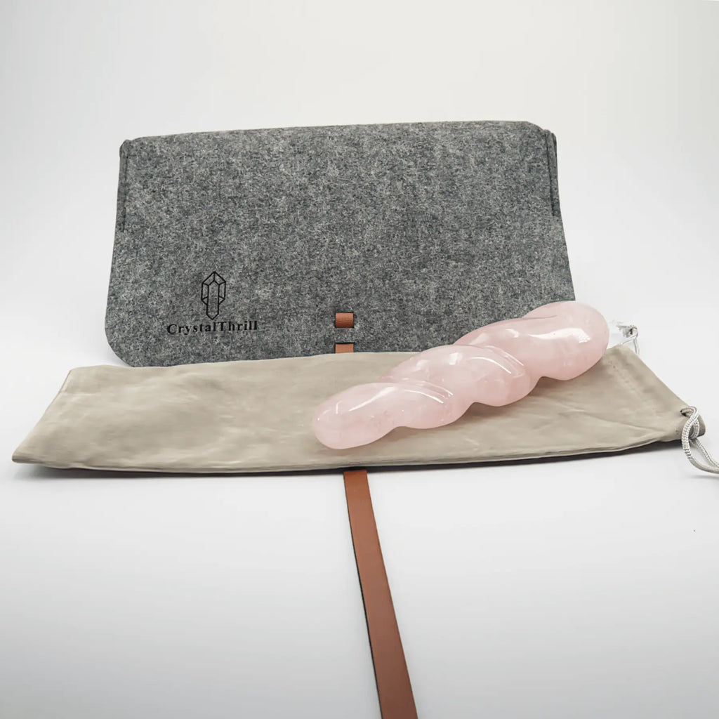 Ripplea Rose Quartz Wand / 7’’ Dildo