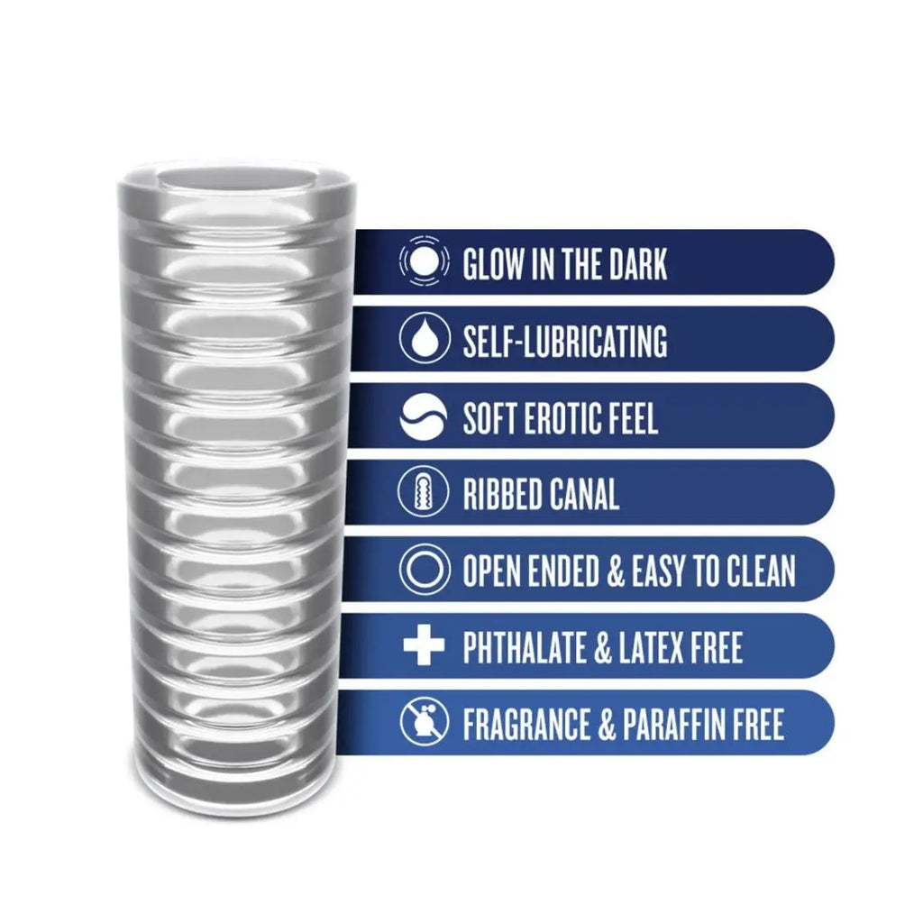 RIZE! Ribz Glow in the Dark Self - Lubricating Stroker - Rolik®