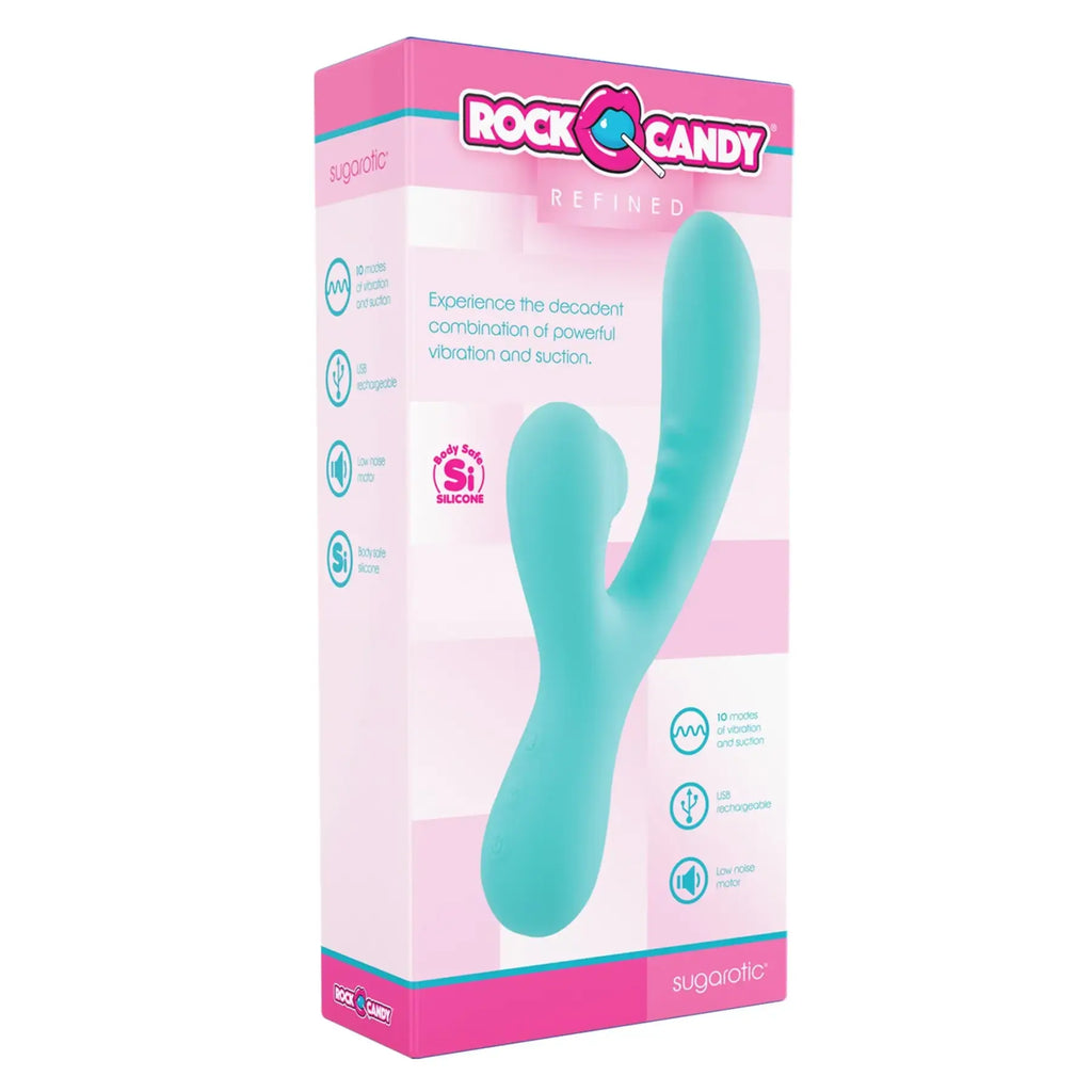 Rock Candy Toys® Refined Sugarotic Dual Stimulator Vibrator - Turquoise