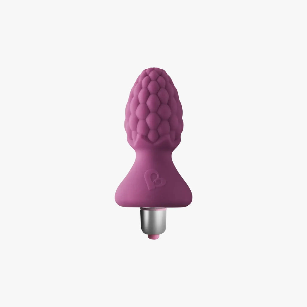 Rocks-Off® Rocks-Off Ass-Berries Raspberry Vibrating Butt Plug Purple