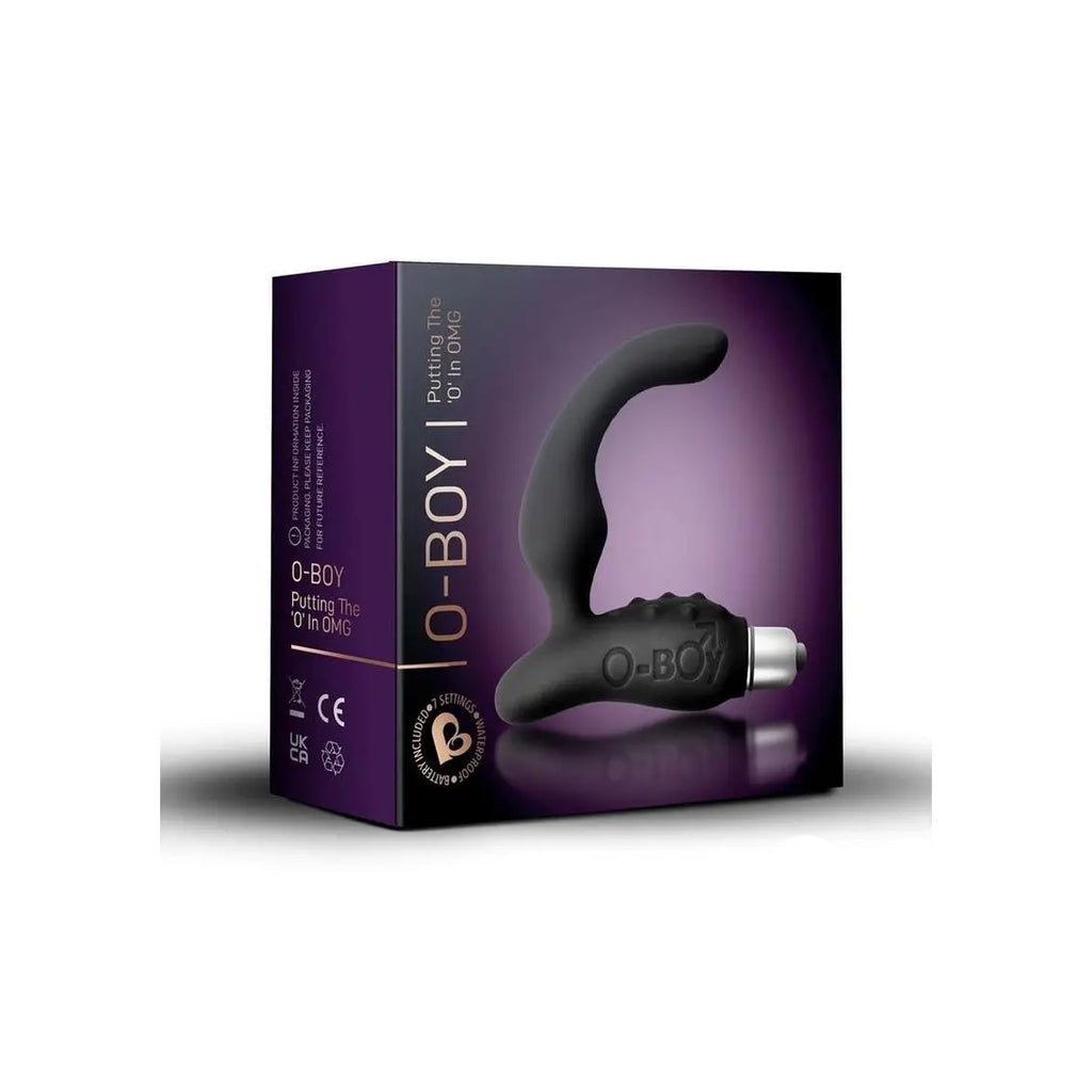 O Boy Silicone Prostate and Perineum Stimulator - Black - Anal Probe