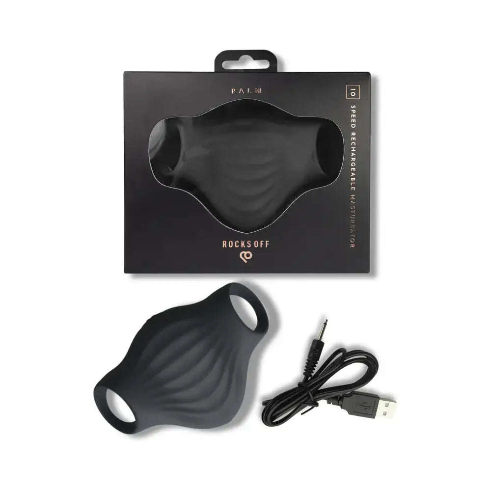 Rocks-Off® Palm Vibrating Masturbator Black - Rolik®