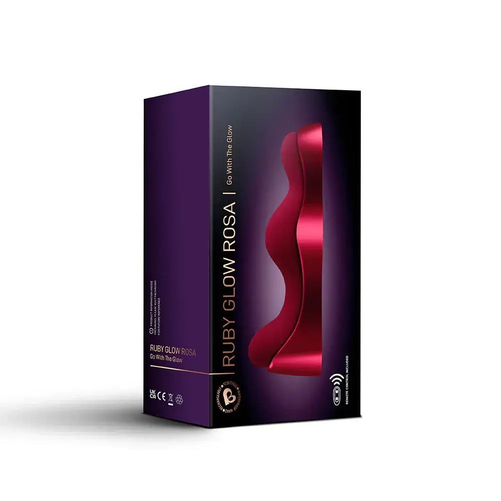 Rocks - Off® Ruby Glow Rosa Saddle Remote Vibrator - Red