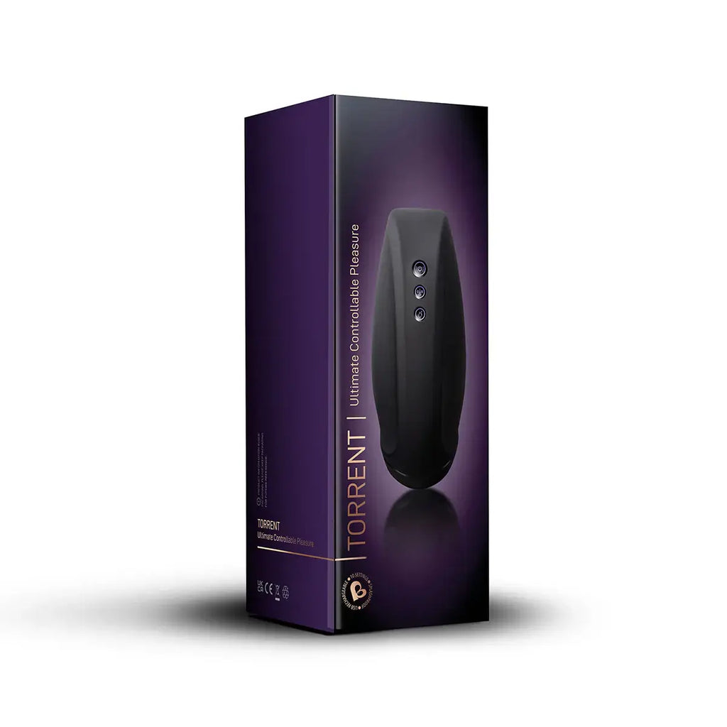 Rocks - Off® Torrent Vibrating Stroker - Black - Masturbator