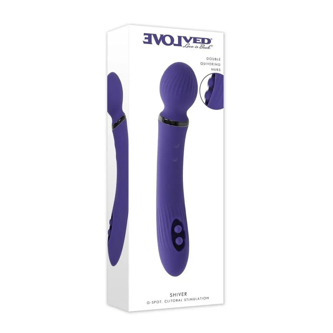 Rolik® Evolved Shiver Rechargeable Dual-Ended Vibrator Purple