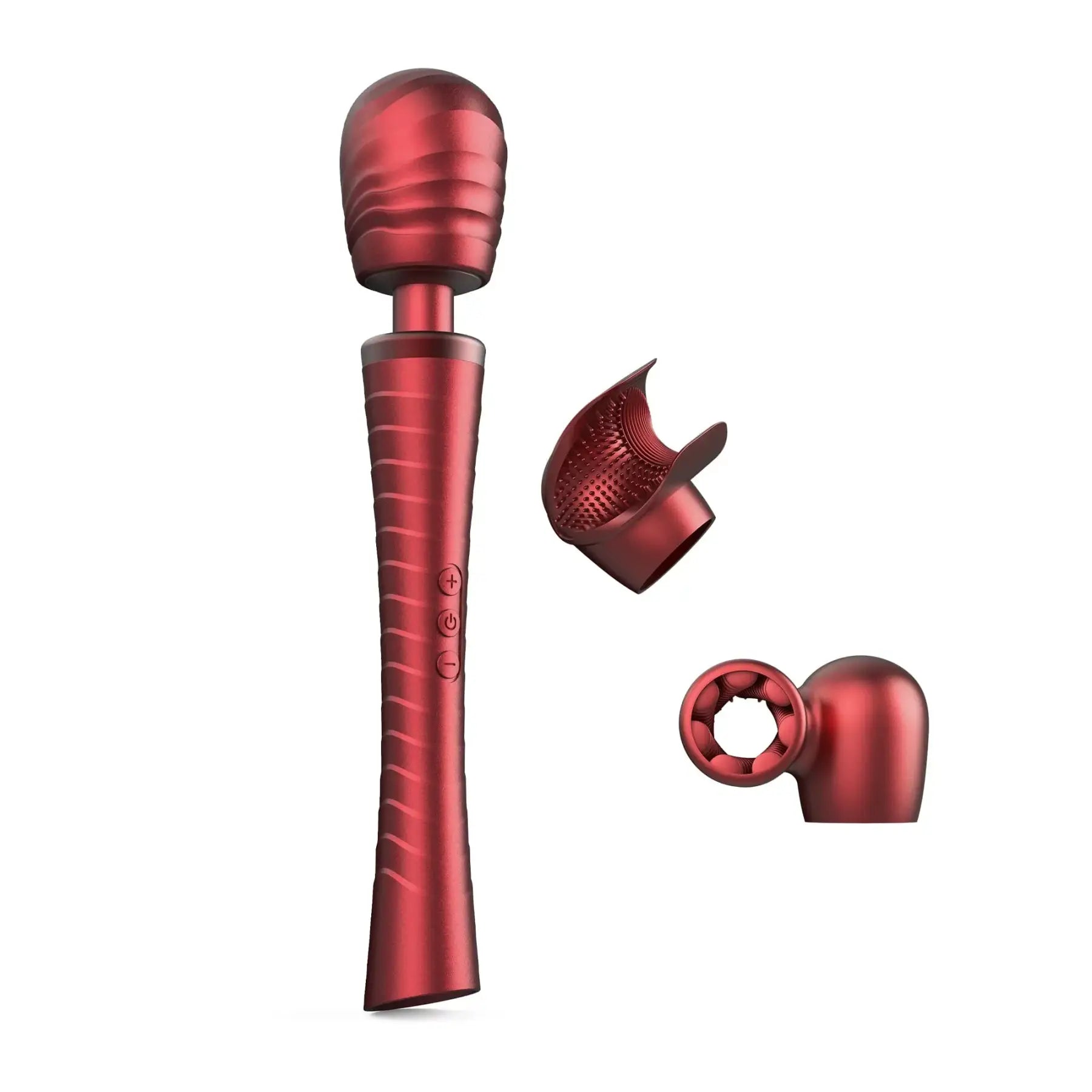 Rolik® Man.wand EDGY Vibrating Wand – Sense Touch Technology & Dual Heads Red