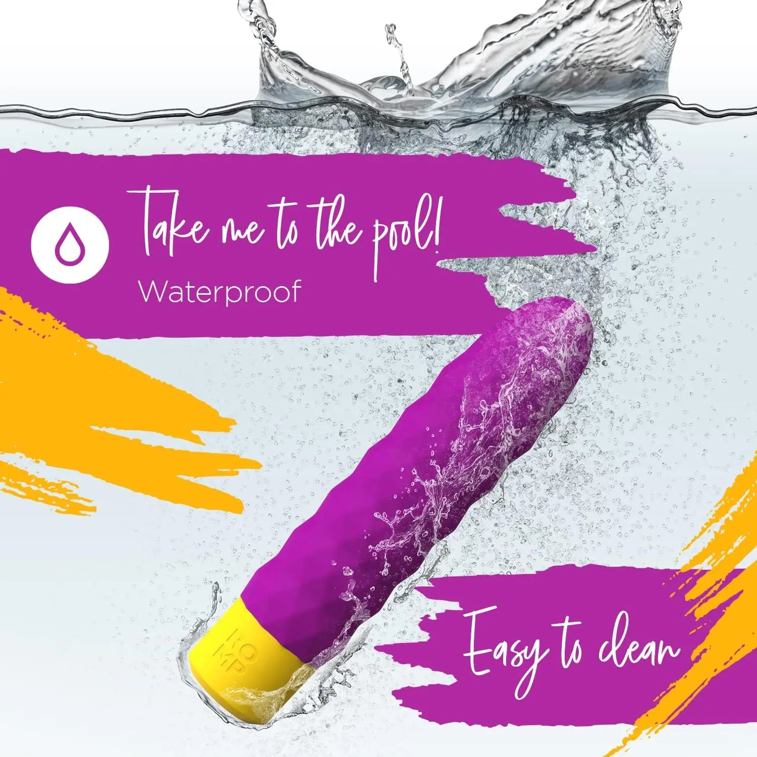 ROMP™ Beat Textured Bullet Vibrator – Waterproof Clitoral Stimulator Violet