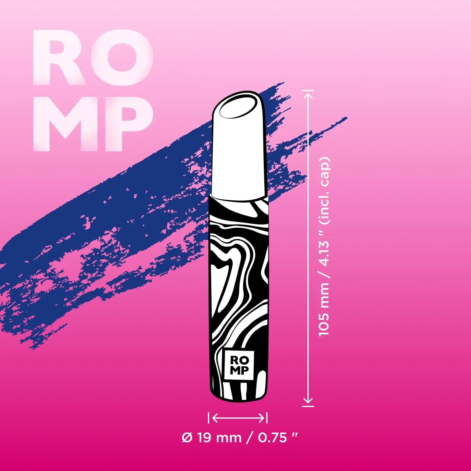 ROMP™ Lipstick Pleasure Air Clitoral Stimulator Hot Pink