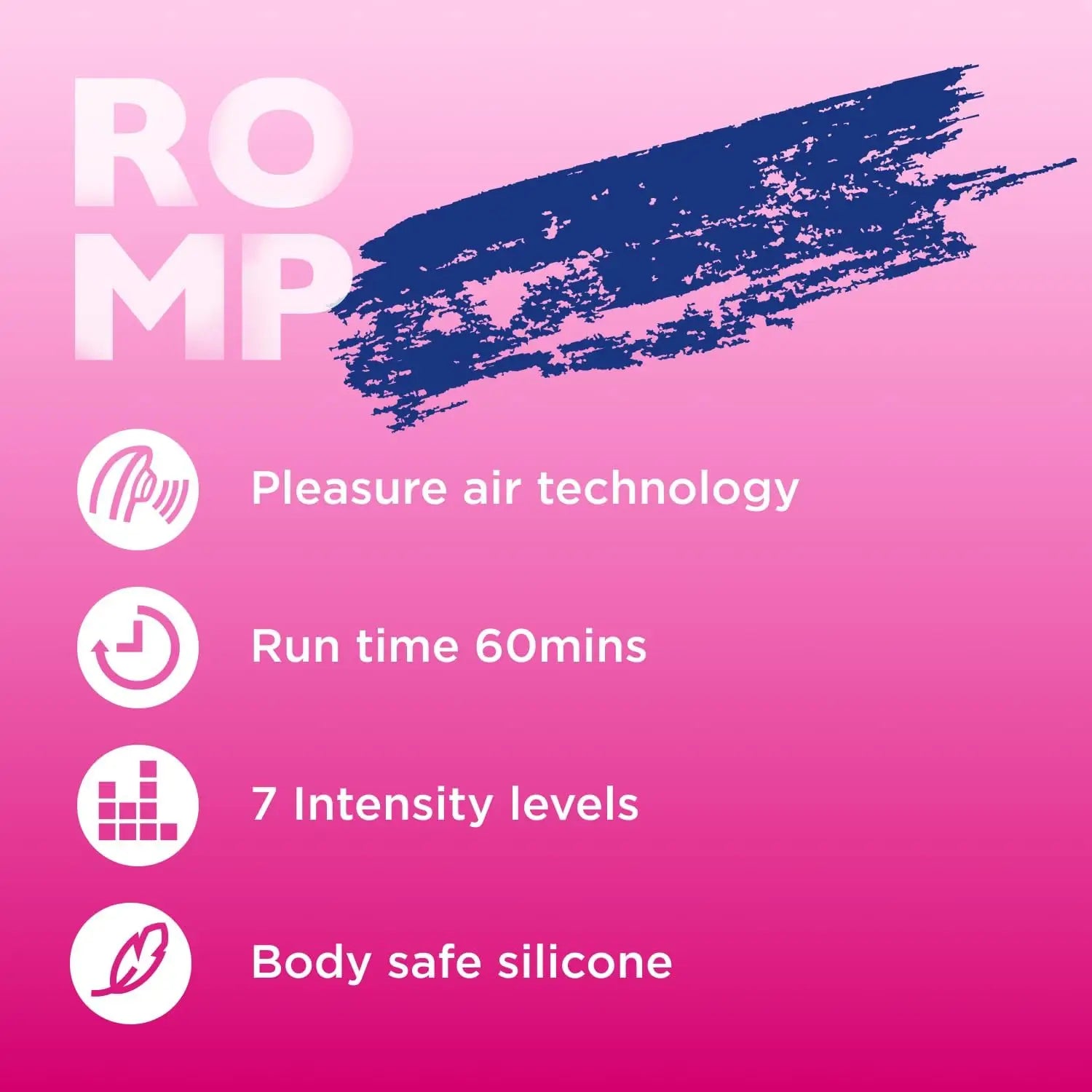 ROMP™ Lipstick Pleasure Air Clitoral Stimulator Hot Pink