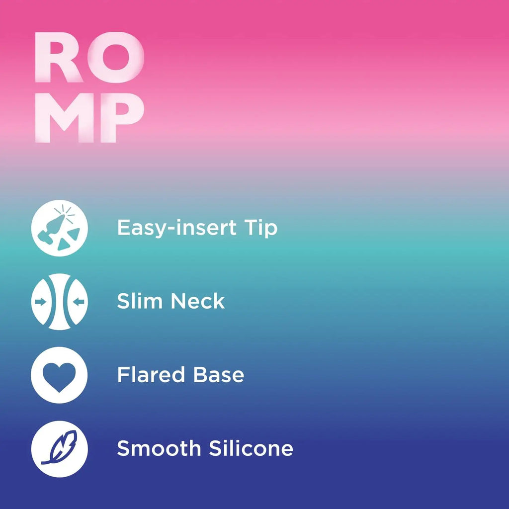 ROMP™ Luster Anal Training Kit - 3-Piece Silicone Butt Plug Set Multicolor