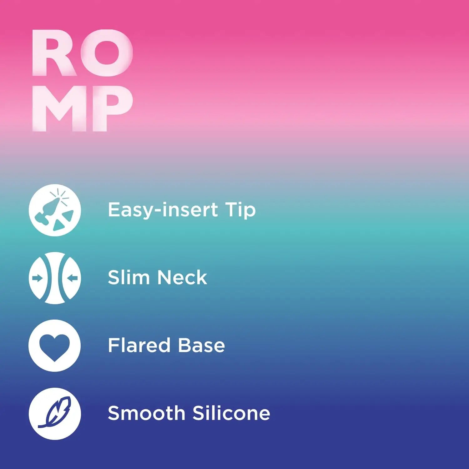 ROMP™ Luster Anal Training Kit - 3-Piece Silicone Butt Plug Set Multicolor