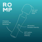 ROMP™ Presto Wand Massager - Rechargeable Body Teal