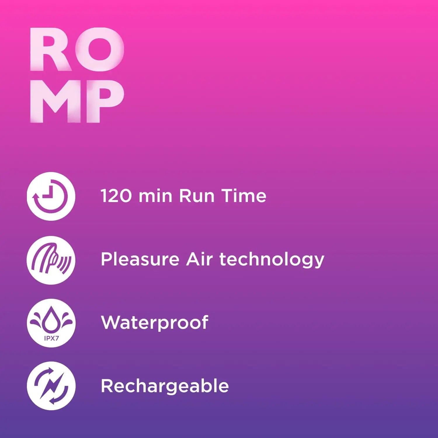 ROMP™ Pulse Rabbit Vibrator with Pleasure Air Technology Purple