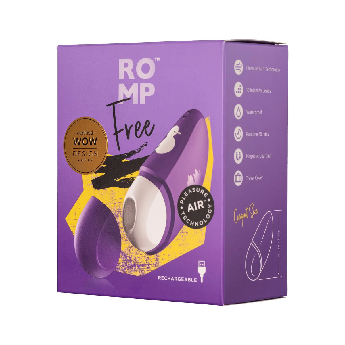 ROMP™ Romp Free Clitoral Vibrator with Pleasure Air Technology Purple