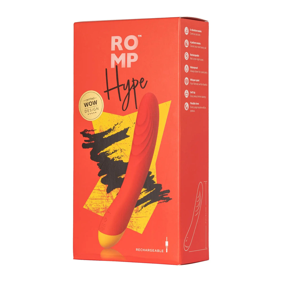 ROMP™ ROMP Hype Rechargeable Silicone G-Spot Vibrator Red