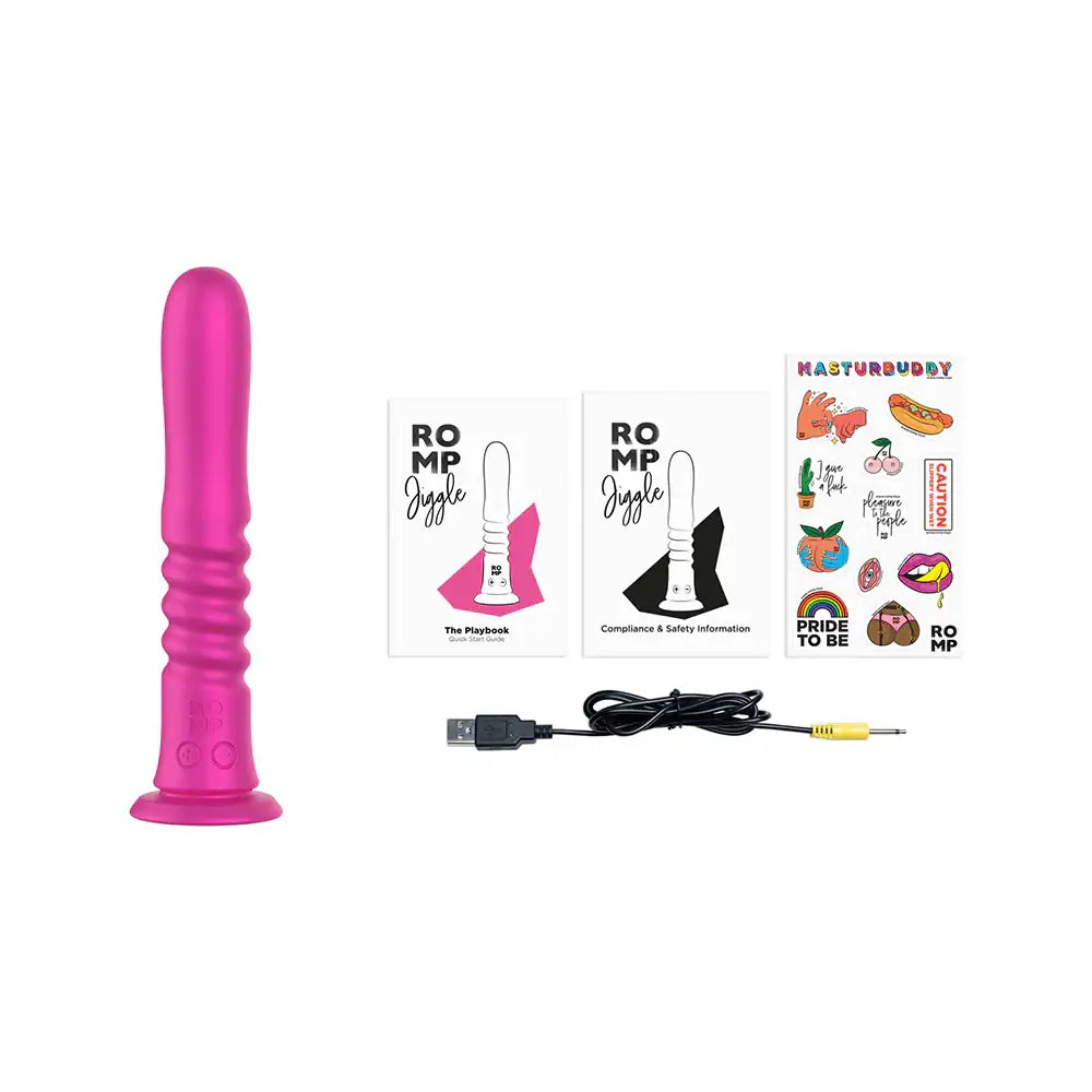 ROMP™ ROMP Jiggle Thrusting Vibrator – Hands-Free Suction Cup Electric Pink