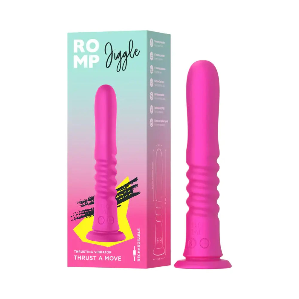 ROMP™ ROMP Jiggle Thrusting Vibrator – Hands-Free Suction Cup Electric Pink