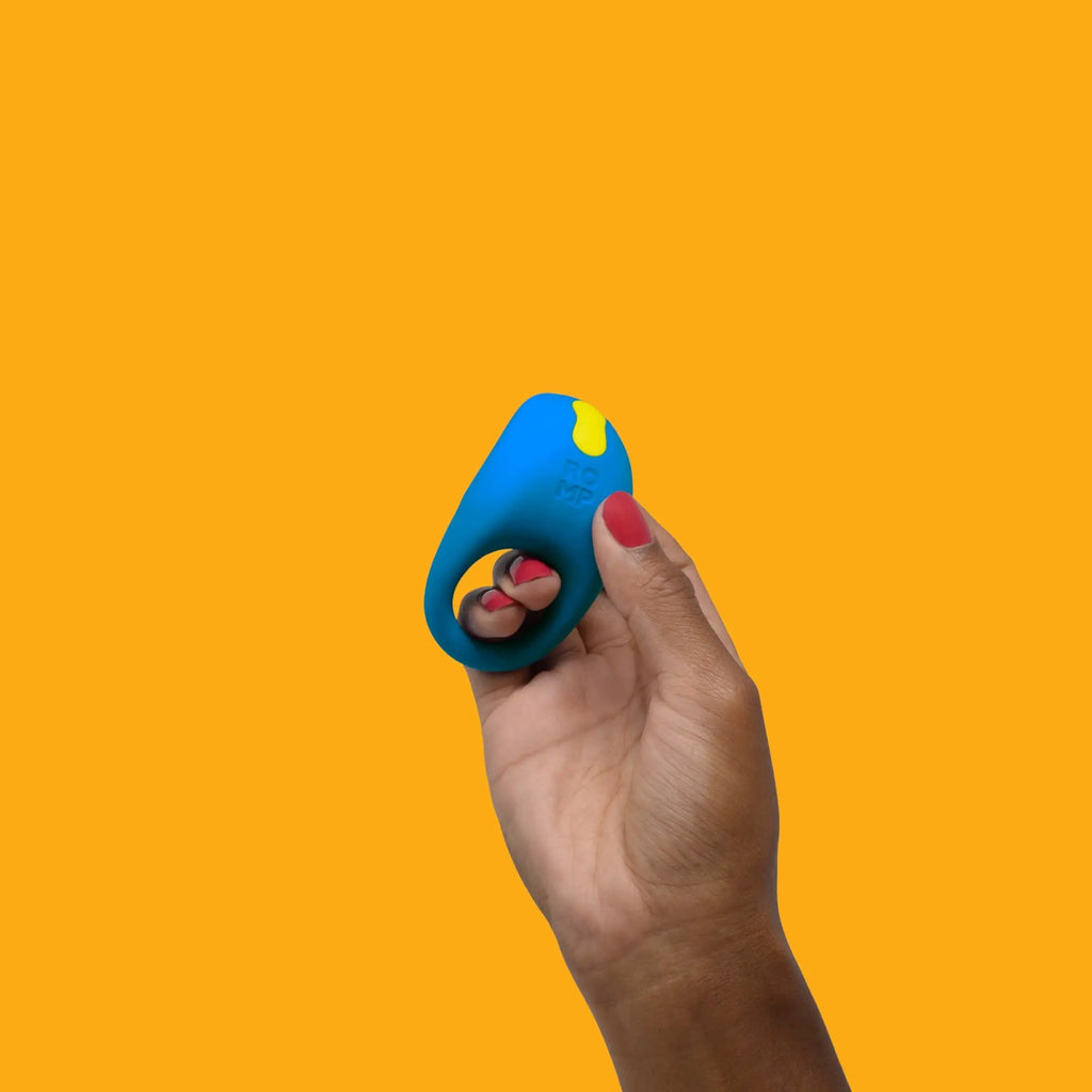 ROMP™ Romp Juke Vibrating C-Ring - Dual Stimulation Blue