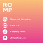 ROMP™ ROMP Kiss Clitoral Suction Stimulator - Compact Travel Vibrator