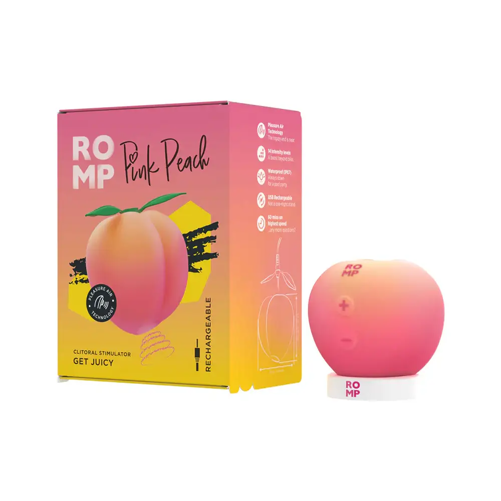 ROMP™ ROMP Pink Peach Clitoral Stimulator – Pleasure Air Vibrator