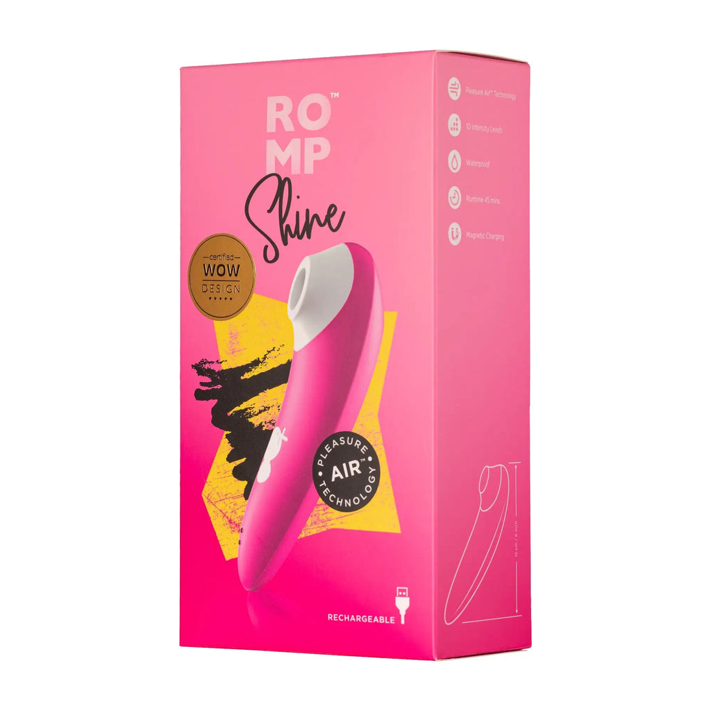ROMP™ Romp Shine Pleasure Air Clitoral Stimulator Hot Pink