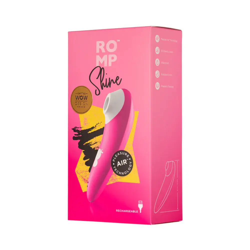 ROMP™ Shine Pleasure Air™ Clitoral Stimulator - Pink - Vibrator