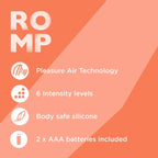 ROMP™ Switch X Pleasure Air™ Clitoral Stimulator Orange